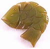 BP147 olive bakelite fish pin